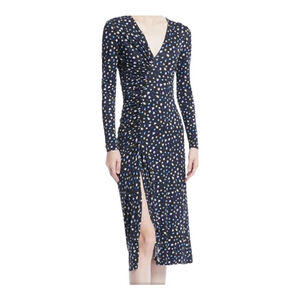$1895 Jason Wu V-Neck Long Sleeve Floral Print Jersey Dress Size 12
